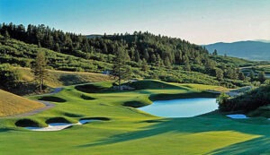 Aerial shot of Colorado's Sanctuary Golf Course