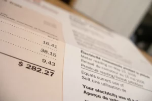 copy of energy bill showing $282.27 due