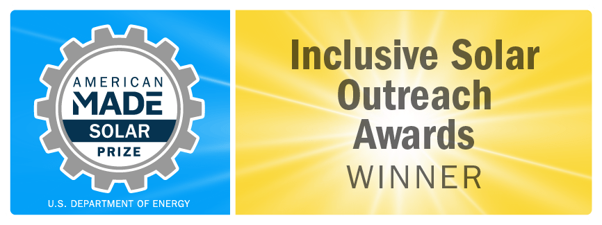 U.S. Deptartment of Energy's Inclusive Solar Outreach Awards winner graphic