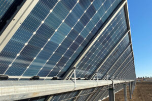 Back of solar panel at Aurora Environmental Park